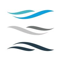 Set Abstract Three Wave Swoosh Icon Logo Template Illustration Design. EPS 10. vector