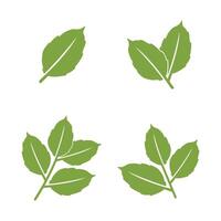 Ecology Leaf Set Icon Logo Template Illustration Design. EPS 10. vector