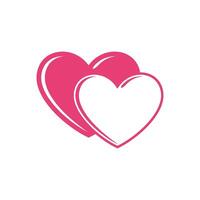 Two Heart Icon Logo Template Illustration Design. EPS 10. vector