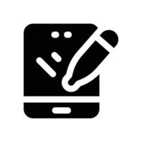 digital tablet glyph icon. Strong and solid icon for websites, mobile interfaces, presentations, and visual branding. High quality and easy to edit. vector