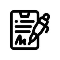 digital signature line icon. Clean and minimalist icon for websites, mobile apps, presentations, and logos. Fully scalable and customizable for any project. vector