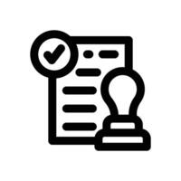 approved line icon. Clean and minimalist icon for websites, mobile apps, presentations, and logos. Fully scalable and customizable for any project. vector