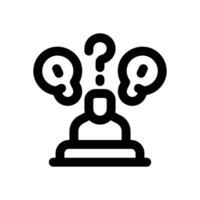 confidence line icon. Clean and minimalist icon for websites, mobile apps, presentations, and logos. Fully scalable and customizable for any project. vector