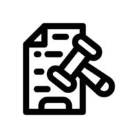 legal document line icon. Clean and minimalist icon for websites, mobile apps, presentations, and logos. Fully scalable and customizable for any project. vector