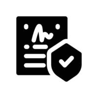 insurance policy glyph icon. Strong and solid icon for websites, mobile interfaces, presentations, and visual branding. High quality and easy to edit. vector