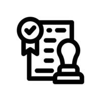 licensing line icon. Clean and minimalist icon for websites, mobile apps, presentations, and logos. Fully scalable and customizable for any project. vector