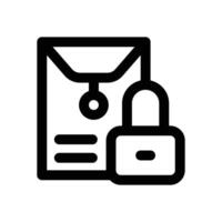 document secure line icon. Clean and minimalist icon for websites, mobile apps, presentations, and logos. Fully scalable and customizable for any project. vector
