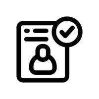 acceptance line icon. Clean and minimalist icon for websites, mobile apps, presentations, and logos. Fully scalable and customizable for any project. vector