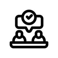 relationship line icon. Clean and minimalist icon for websites, mobile apps, presentations, and logos. Fully scalable and customizable for any project. vector