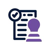 approved dual tone icon. Sleek and modern icon for websites, mobile apps, marketing materials, and corporate design. Fully scalable and ready to use. vector