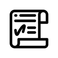 contract document line icon. Clean and minimalist icon for websites, mobile apps, presentations, and logos. Fully scalable and customizable for any project. vector