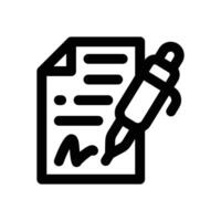 contract line icon. Clean and minimalist icon for websites, mobile apps, presentations, and logos. Fully scalable and customizable for any project. vector