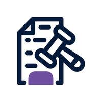 legal document dual tone icon. Sleek and modern icon for websites, mobile apps, marketing materials, and corporate design. Fully scalable and ready to use. vector