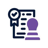 licensing dual tone icon. Sleek and modern icon for websites, mobile apps, marketing materials, and corporate design. Fully scalable and ready to use. vector