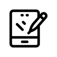 digital tablet line icon. Clean and minimalist icon for websites, mobile apps, presentations, and logos. Fully scalable and customizable for any project. vector