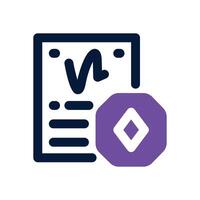 smart contract dual tone icon. Sleek and modern icon for websites, mobile apps, marketing materials, and corporate design. Fully scalable and ready to use. vector