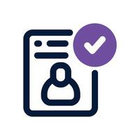 acceptance dual tone icon. Sleek and modern icon for websites, mobile apps, marketing materials, and corporate design. Fully scalable and ready to use. vector