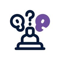 confidence dual tone icon. Sleek and modern icon for websites, mobile apps, marketing materials, and corporate design. Fully scalable and ready to use. vector