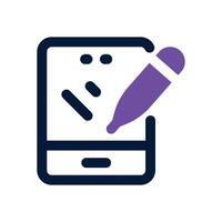 digital tablet dual tone icon. Sleek and modern icon for websites, mobile apps, marketing materials, and corporate design. Fully scalable and ready to use. vector