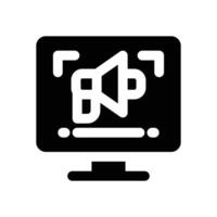 digital signage glyph icon. Strong and solid icon for websites, mobile interfaces, presentations, and visual branding. High quality and easy to edit. vector