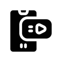 player glyph icon. Strong and solid icon for websites, mobile interfaces, presentations, and visual branding. High quality and easy to edit. vector