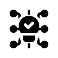 solution glyph icon. Strong and solid icon for websites, mobile interfaces, presentations, and visual branding. High quality and easy to edit. vector