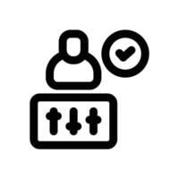 personalization line icon. Clean and minimalist icon for websites, mobile apps, presentations, and logos. Fully scalable and customizable for any project. vector