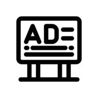 advertising banner line icon. Clean and minimalist icon for websites, mobile apps, presentations, and logos. Fully scalable and customizable for any project. vector