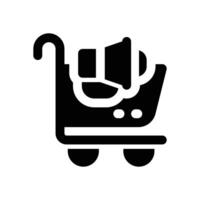 online shop glyph icon. Strong and solid icon for websites, mobile interfaces, presentations, and visual branding. High quality and easy to edit. vector