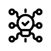 solution line icon. Clean and minimalist icon for websites, mobile apps, presentations, and logos. Fully scalable and customizable for any project. vector