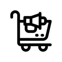 online shop line icon. Clean and minimalist icon for websites, mobile apps, presentations, and logos. Fully scalable and customizable for any project. vector