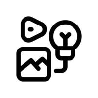 creative line icon. Clean and minimalist icon for websites, mobile apps, presentations, and logos. Fully scalable and customizable for any project. vector