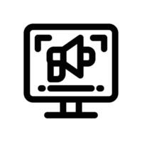 digital signage line icon. Clean and minimalist icon for websites, mobile apps, presentations, and logos. Fully scalable and customizable for any project. vector