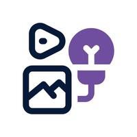 creative dual tone icon. Sleek and modern icon for websites, mobile apps, marketing materials, and corporate design. Fully scalable and ready to use. vector