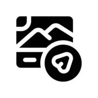 share post glyph icon. Strong and solid icon for websites, mobile interfaces, presentations, and visual branding. High quality and easy to edit. vector