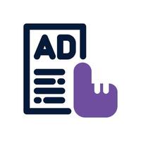click dual tone icon. Sleek and modern icon for websites, mobile apps, marketing materials, and corporate design. Fully scalable and ready to use. vector