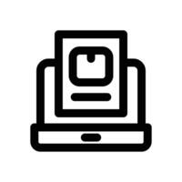product description line icon. Clean and minimalist icon for websites, mobile apps, presentations, and logos. Fully scalable and customizable for any project. vector