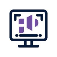 digital signage dual tone icon. Sleek and modern icon for websites, mobile apps, marketing materials, and corporate design. Fully scalable and ready to use. vector