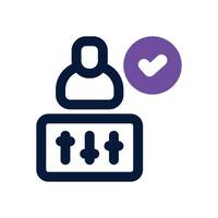 personalization dual tone icon. Sleek and modern icon for websites, mobile apps, marketing materials, and corporate design. Fully scalable and ready to use. vector
