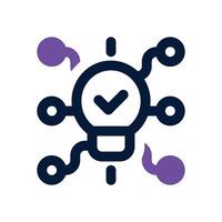 solution dual tone icon. Sleek and modern icon for websites, mobile apps, marketing materials, and corporate design. Fully scalable and ready to use. vector