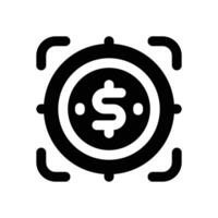 digital coin glyph icon. Strong and solid icon for websites, mobile interfaces, presentations, and visual branding. High quality and easy to edit. vector