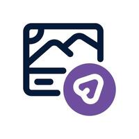 share post dual tone icon. Sleek and modern icon for websites, mobile apps, marketing materials, and corporate design. Fully scalable and ready to use. vector