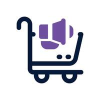 online shop dual tone icon. Sleek and modern icon for websites, mobile apps, marketing materials, and corporate design. Fully scalable and ready to use. vector