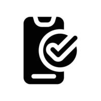 verification payment glyph icon. Strong and solid icon for websites, mobile interfaces, presentations, and visual branding. High quality and easy to edit. vector
