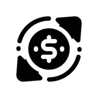 money transaction glyph icon. Strong and solid icon for websites, mobile interfaces, presentations, and visual branding. High quality and easy to edit. vector