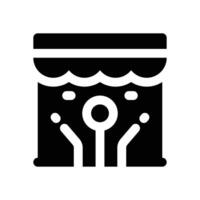 online store glyph icon. Strong and solid icon for websites, mobile interfaces, presentations, and visual branding. High quality and easy to edit. vector