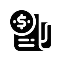 payment report glyph icon. Strong and solid icon for websites, mobile interfaces, presentations, and visual branding. High quality and easy to edit. vector