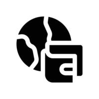global transaction glyph icon. Strong and solid icon for websites, mobile interfaces, presentations, and visual branding. High quality and easy to edit. vector