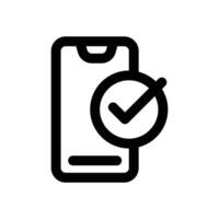 verification payment line icon. Clean and minimalist icon for websites, mobile apps, presentations, and logos. Fully scalable and customizable for any project. vector