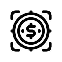 digital coin line icon. Clean and minimalist icon for websites, mobile apps, presentations, and logos. Fully scalable and customizable for any project. vector